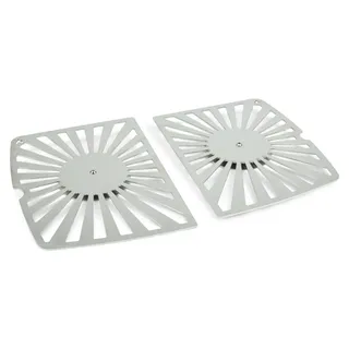 Grillrost.com Das Original Grillrost Größe 2-teilig Edelstahl Silber/Weiß