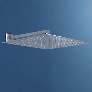 JOHO pflegeleichte Kopfbrause groß 40cm Regendusche Duschkopf aus 304 Edelstahl mit Bombenfester Brausearm Wandarm (40 x 40cm/37cm)