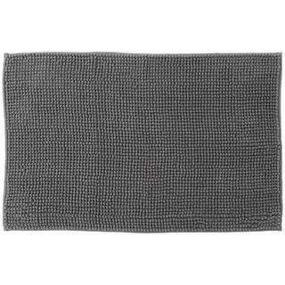 Badteppich 50x80cm "colorama" anthrazitgrau - Chenille Teppich, grau, Polyester, Abmessungen 80,5x50 cm - 5 five simply smart