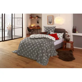 my home Tagesdecke »Stella leichte Tagesdecke im Sterne-Design, für Kinder und Erwachsene«, grau