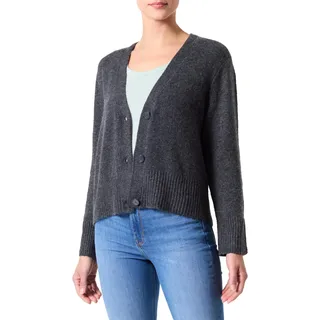 ONLY Damen Onlhazel Ls Button Cardigan Bf KNT, Dark Grey Melange, L