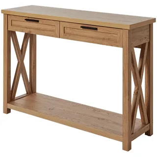 Jahnke Chalet Konsolentisch 110 x 34 x 77,2 cm braun