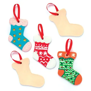 Baker Ross Weihnachtsstrumpf aus Keramik, 5 Stück