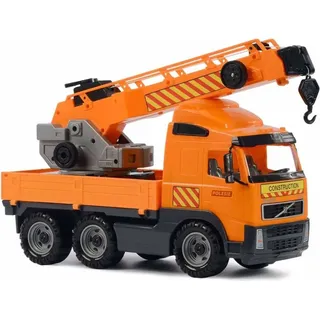 WADER Lastwagen LKW Kran Kranwagen Autokran Fahrzeugkran - Orange
