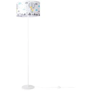 Paco Home Stehlampe »Cosmo 343«, 1 flammig, Leuchtmittel E27   ohne Leuchtmittel, Lampe Kinderzimmer Kinderlampe Babyzimmer E27 Heißluftballon Tiere, weiß