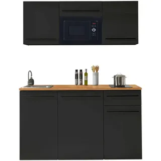 BASIC by Balculina Küchenzeile Jazz 160 cm schwarz