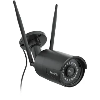 Reolink 2K+ Kabelgebundene Überwachungskamera Aussen, 2,4/5GHz WLAN Kamera Outdoor, IP67 Wetterfest, Person/Auto/Tiererkennung mit Alarmen, 5MP Nachtsicht, Zeitraffer, SD-Kartenslot, RLC-510WA Schwarz