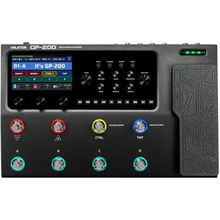 Valeton GP200 - HD Modeling Multieffektprozessor und Audiointerface, türkis, blau, gelb, schwarz