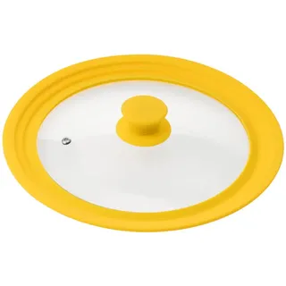 bremermann Universal-Glasdeckel, 24/26/28 cm,tel, gelb , Gelb , Glas , 29.5x5.5x29.5 cm , Kochgeschirr, Töpfe, Topfdeckel