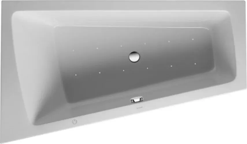 Bild von Whirlpool Paiova 1700x1000mm Einbauversion Ecke links, eine Rückenschräge, Gestell, Ab- und Überlaufgarnitur, Air-System