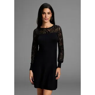 MELROSE Strickkleid Mini schwarz 36