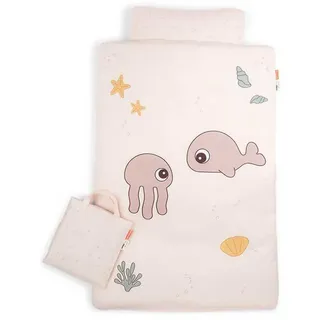 Done By Deer Bettwäsche Baby Se Gots Jelly & Wally 70x80 Cm - Pink - One Size