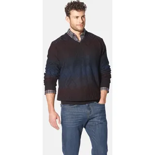 Wollpullover BABISTA "Pullover ROMODETTI", Herren, Gr. M, rot (dunkelrot), Obermaterial: 50% Wolle mw. 50% Polyacryl PAN., gemustert, normal, V-Ausschnitt, Pullover Wollpullover