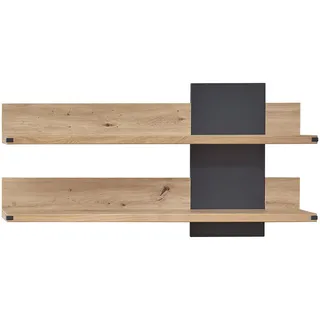 Livetastic Wandboard , Graphitfarben, Eiche Artisan , Holzwerkstoff , 120x62x25 cm , Wohnzimmer, Regale, Wandboards