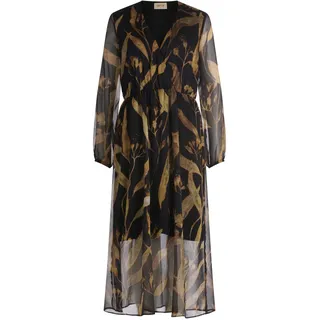 Cartoon Damen Midikleid Langarm 44, Black/Nature