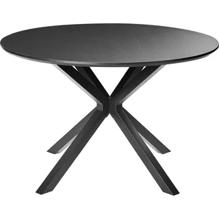BELIANI Esstisch Schwarz MDF Metallgestell ø 120 cm Rund Klassischer Stil Modernes Design für Esszimmer - Schwarz
