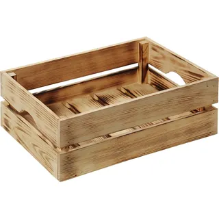 Kesper Holzkiste Kiefer geflammt 15 cm x 30 cm 40 cm 18 l