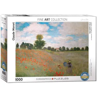 Eurographics 6000-0826 Claude Monet The Poppy Field Puzzle (1000, Mehrfarbig)