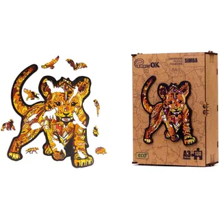 Holzpuzzle Löwe Kleiner Tiger Simba Pua4-00751
