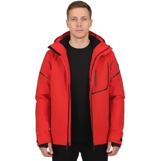 Skijacke ICEPEAK "ICEPEAK FRISCO", Herren, Gr. 52, rot (coral, rot), Obermaterial: 100% Polyester. Futter: 100% Polyester. Wattierung: 100% Polyester, Jacken Skijacke, wasserdicht, atmungsaktiv, winddicht, wasserabweisend