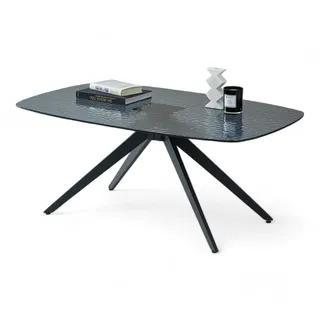Stolkom Elias Schwarz Glas 110 x 44 x 70 cm