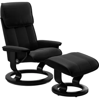 Stressless Relaxsessel Admiral Leder 78 x 98 x 73 cm Schwarz mit Kopfteil