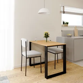 AKKE Bavaria Buche LOFT Tisch mit schwarze beine LxBxH: 70x50x75 cm - Schwarz