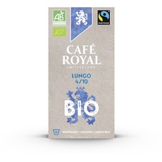 Café Royal Lungo Bio Fair & Organic Edition 50 Nespresso kompatible Kapseln (aus Aluminium, Intensität 4/10) (1x 10 Kaffeekapseln)