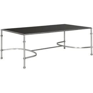 SAFAVIEH Modern Accent Table with Iron Legs, in Silver and Black, 127 X 66 X 45.72