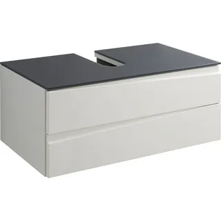 byLIVING Waschbeckenunterschrank Shape 2 Schubladen 80 x 33 x 47 cm Weiß