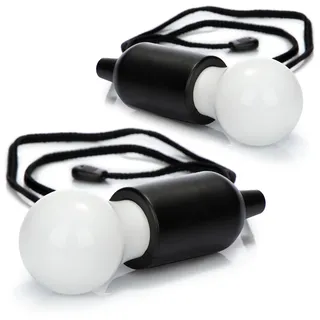 COM-FOUR Hängelampe 2x LED 60 cm Schwarz/Weiß Kunststoff