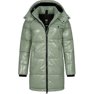 Wintermantel RAGWEAR "Wintermantel Roobie Long", Damen, Gr. M, grün (dusty grün), Obermaterial: 100% Nylon NY.  Obermaterial: Futter: 100% Polyester PES. 100% Polyester PES., Mäntel Wintermantel