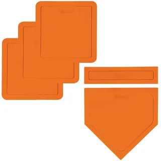 Franklin Sports Baseball-Baseball-Basis mit Heimplatte und Kruggummi – Hinterhof-Kinder-Basis-Set aus Gummi, perfekt für Baseball, Teeball, Kickball