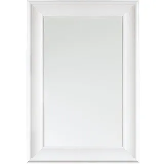 Beliani Wandspiegel weiß rechteckig 60/90 cm Lunel , Weiß , Kunststoff , Rechteckig , 60x90x3 cm , Spiegel, Wandspiegel