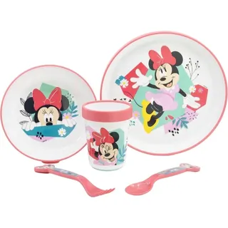 Disney Minnie Mouse Premium-Geschirr - Mikrowelle-Sicher Teller, Schale, Becher & Besteck