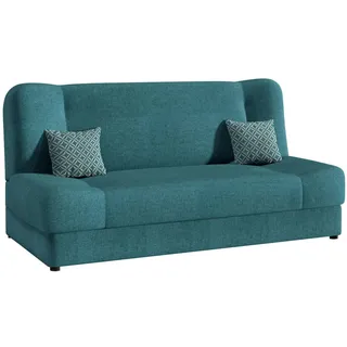 Schlafsofa Jonas , Türkis , Textil , Rechteckig , 195x86x87 cm , Babymöbel & Kindermöbel, Kinderzimmer & Jugendzimmer, Schlafsofas