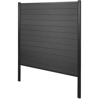 Mendler WPC Sichtschutz 190 x 0 cm grau 2 St.