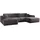 Eckcouch U form Wohnzimmer Couch Large 342cm Siena stoff Poso Dunkelgrau Dunkelgrau