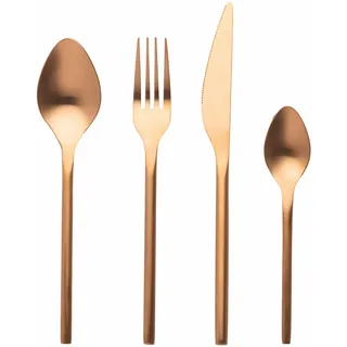 Gallery Besteckset aus Edelstahl 18/0, satiniertes Gold, 24-teilig