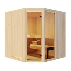 Finntherm Sauna Family Natur 194 cm x 194 cm Wandstärke 40 mm