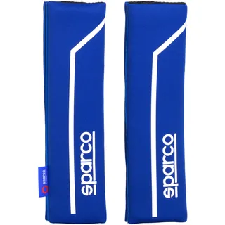Sparco SPC1200 Pillow Seat Belt, Blue/ White