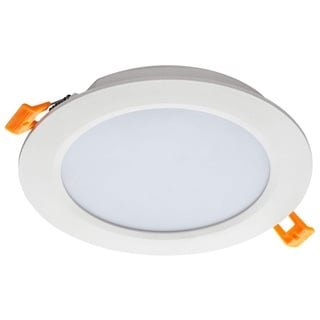 sebson SEBSON® LED Einbaustrahler rund flach 230V, integrierter Treiber, 12W, warmweiß, 3000K, Deckenstrahler 870lm, LED Panel Ø168x24mm