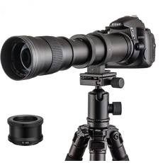 JINTU 420-800mm f/8.3 Manueller Fokus Spiegelloses Kamera objektiv für Sony E Mount NEX A6600 A6500 ZV-E10 A7IV A6400 A7II A7SIII A7III A7C A6600 A6100 A7RIV A6000 A7RIII Metall (Schwarz)