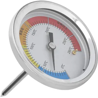 HERCHR BBQ Thermometer, Ofenthermometer Edelstahl Grill Thermometer Analog, Zur Garraumtemperaturmessung, 0-280°C Grill Deckelthermometer Gasgrill Wärmeanzeige Für Räucherofen Von Fleisch, Rindfleisch