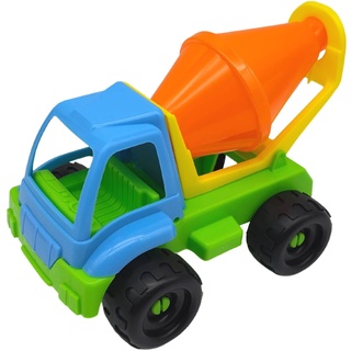 alldoro 60048 – Spielzeug Betonmischer mit beweglicher Mischtrommel für Kinder – bunt, aus Kunststoff – 21 x 15 x 15 cm