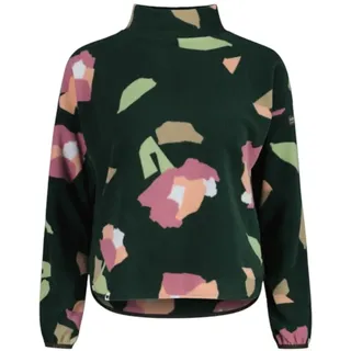 Maloja Fleecepullover RomaliaM (Oversize Fit) dunkelgrün/blume Damen