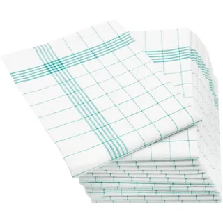 Zollner Geschirrtücher, 12er-Set, 50x70 cm, 50% Baumwolle, 50% Leinen, Grün , Textil , 50x70 cm , Oeko-Tex® Standard 100 , Heimtextilien, Geschirrtücher & Schürzen, Geschirrtücher
