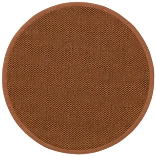 benuta Pure Sisalteppich Greta Hellbraun ø 250 cm rund , Textil , Beton Optik , Rund , 250x250 cm , Gots , für Fußbodenheizung geeignet , Teppiche und Böden, Teppiche
