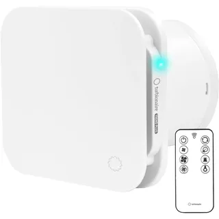 Turbionaire Trend Plus 100 WM 100 mm Leise Badlüfter, Fernbedienung, Multifunktion, 7 Geschwindigkeiten + Boost, 22dB, Rückstauklappe, Timer, Energiesparend 5,7 W, 3 Jahre Garantie