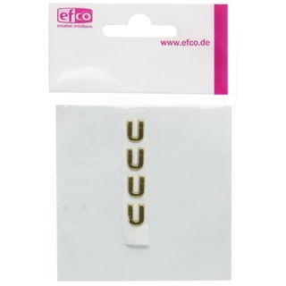 efco "Buchstabe U Wachs Dekoration, Gold Brilliant, 8 mm, 4-teilig